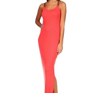 Michael Kors Vibrant Orange Maxi Dress. NWT. Size Large